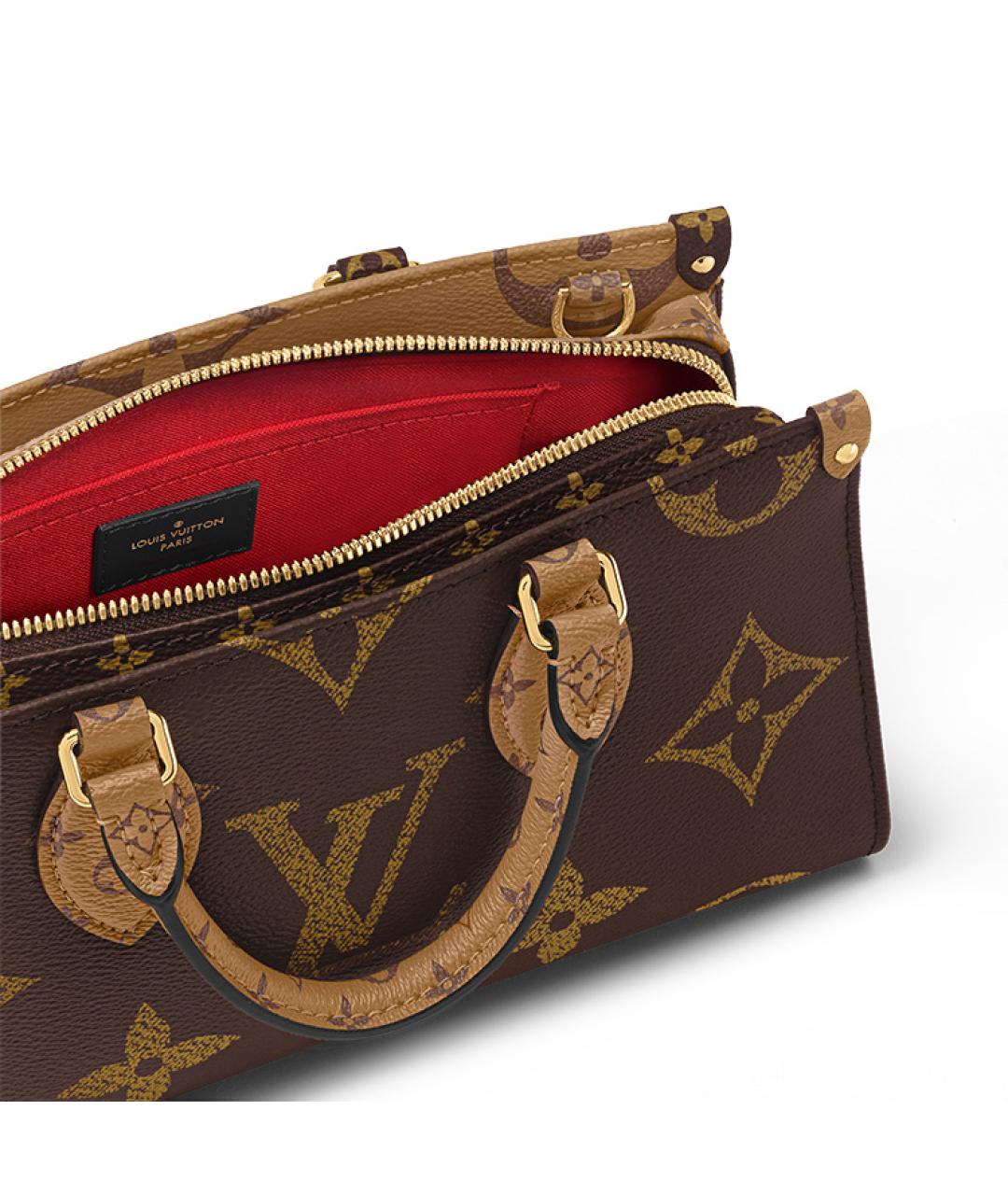 LOUIS VUITTON Коричневая сумка с короткими ручками, фото 7