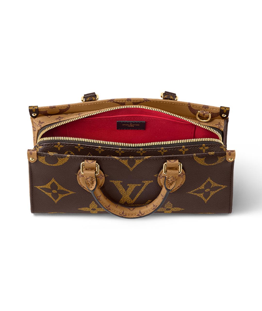 LOUIS VUITTON Коричневая сумка с короткими ручками, фото 4