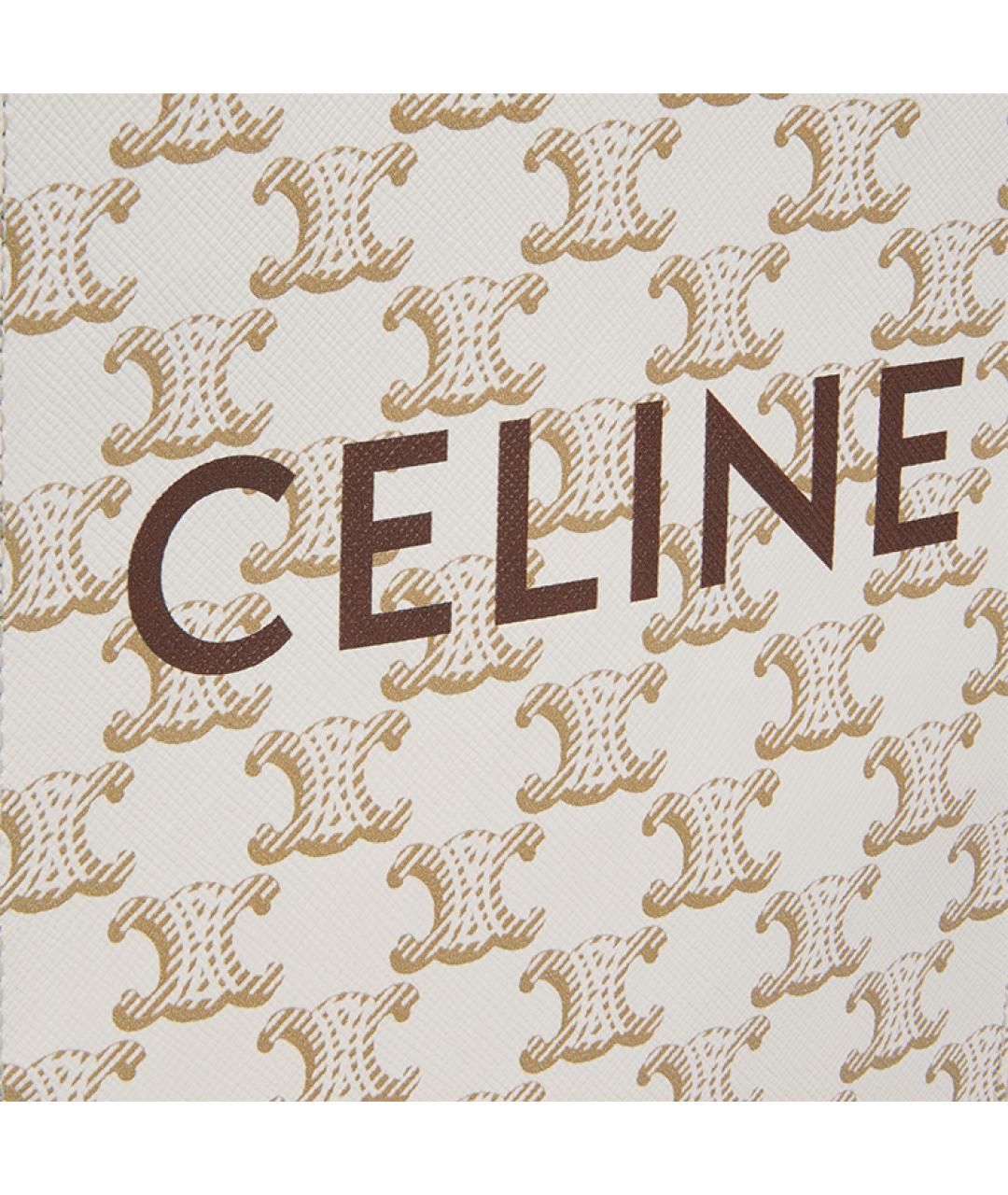 CELINE Бежевая тканевая сумка через плечо, фото 1