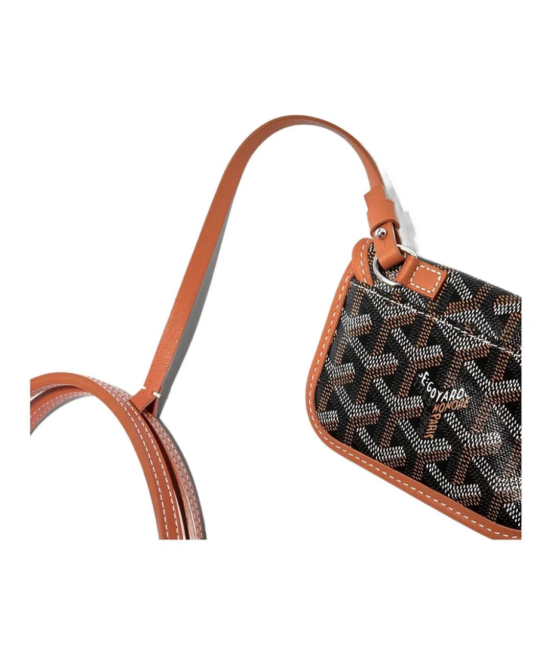 GOYARD Коричневая кожаная сумка через плечо, фото 4