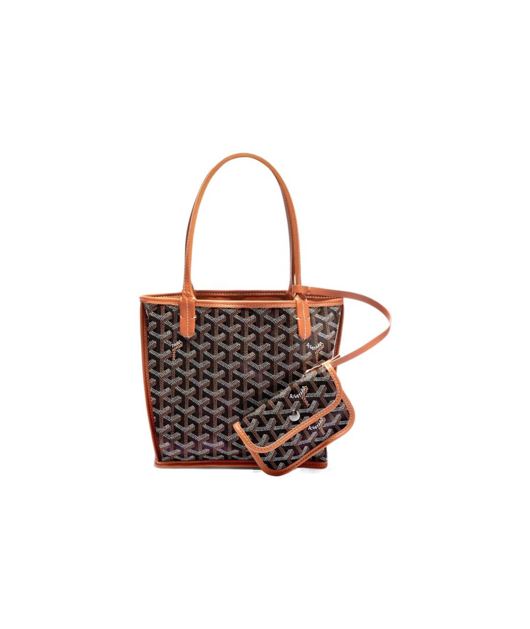 GOYARD Коричневая кожаная сумка через плечо, фото 2