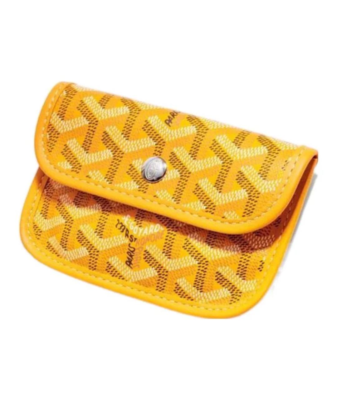 GOYARD Желтая кожаная сумка через плечо, фото 5