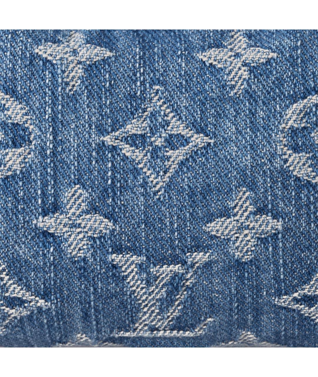 LOUIS VUITTON Голубая деним сумка через плечо, фото 6