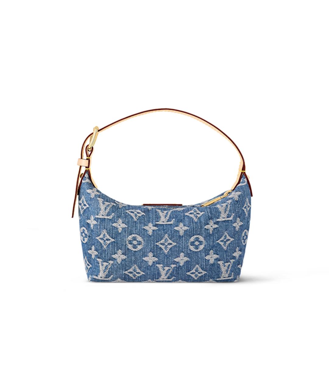 LOUIS VUITTON Голубая деним сумка через плечо, фото 3