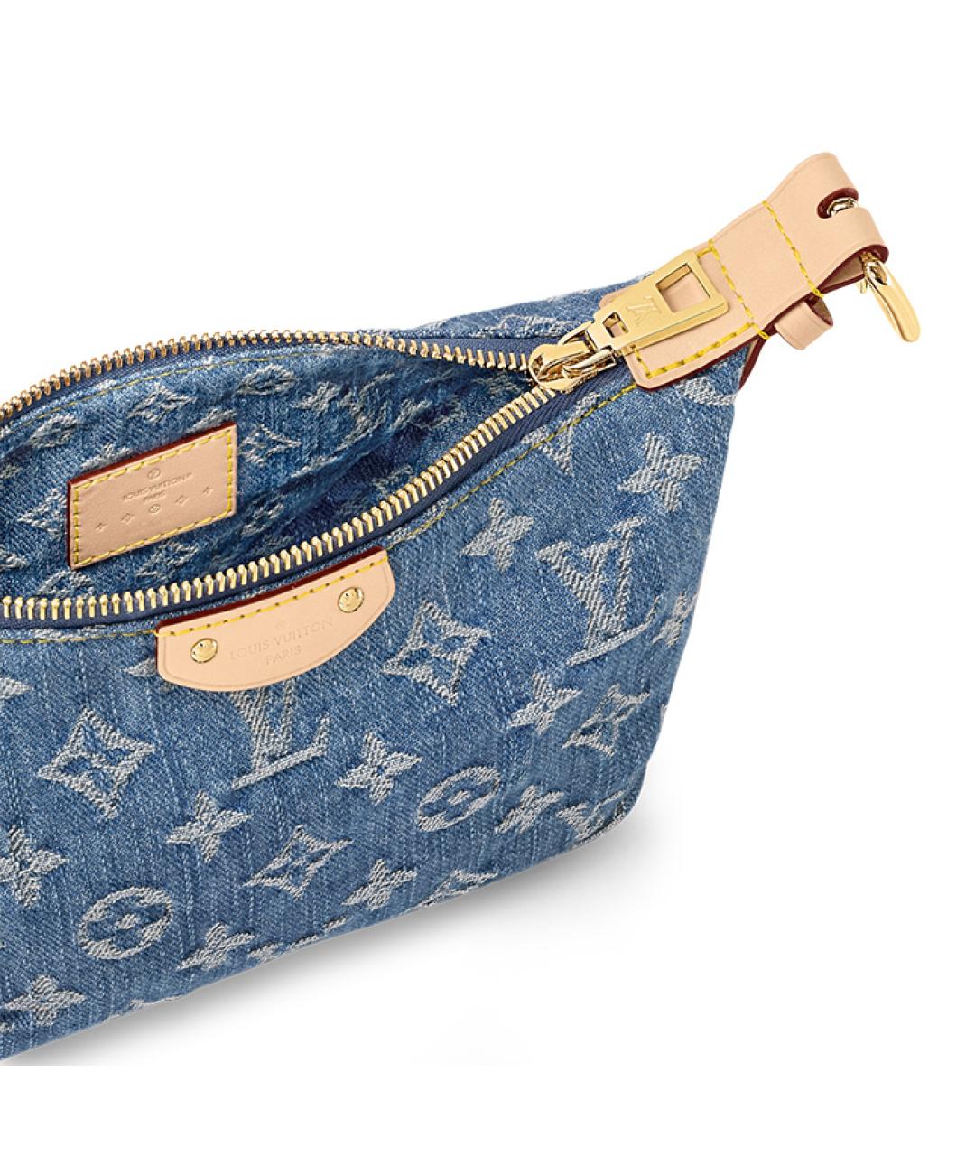 LOUIS VUITTON Голубая деним сумка через плечо, фото 5