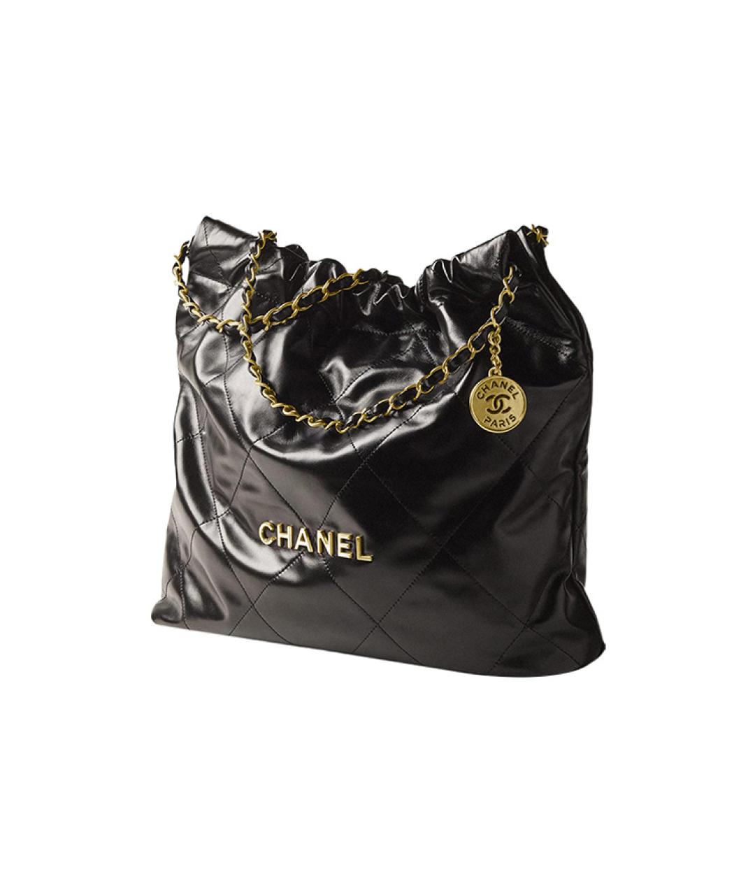 CHANEL Черная кожаная сумка через плечо, фото 2