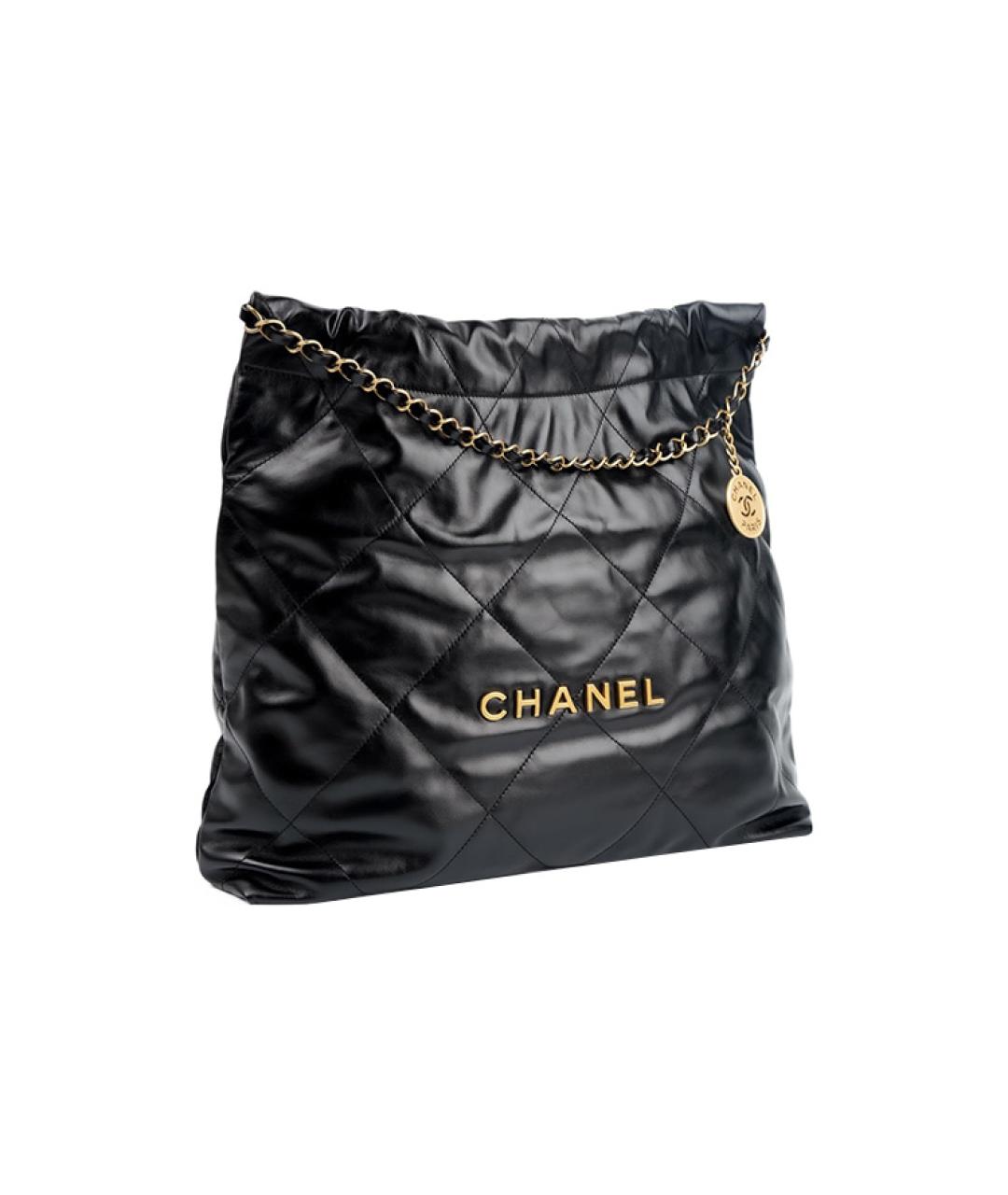 CHANEL Черная кожаная сумка через плечо, фото 5