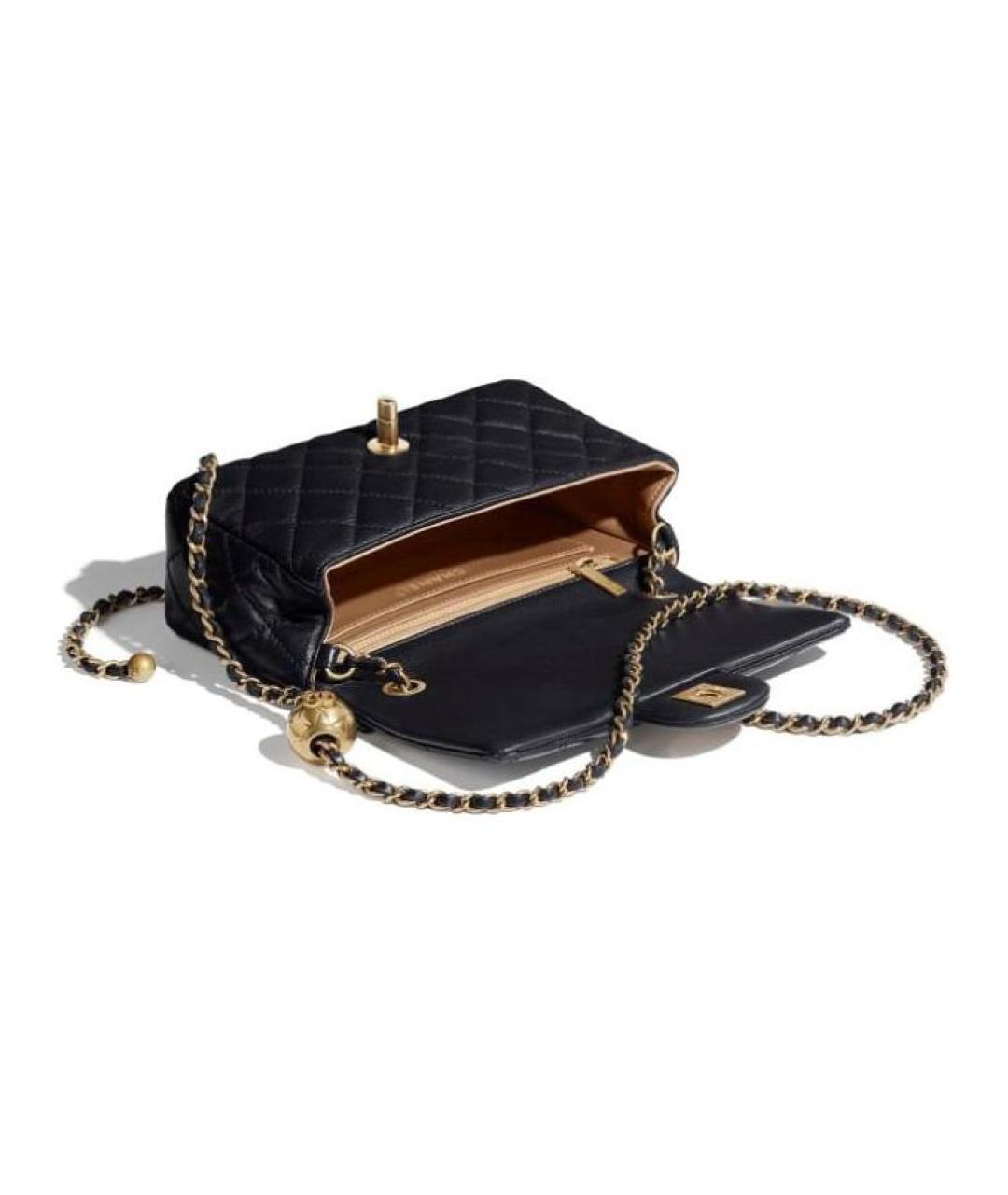CHANEL Черная кожаная сумка через плечо, фото 4