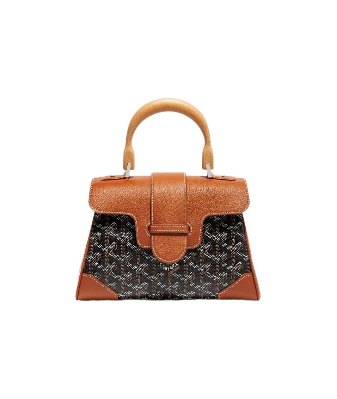 GOYARD Коричневая кожаная сумка через плечо, фото 2