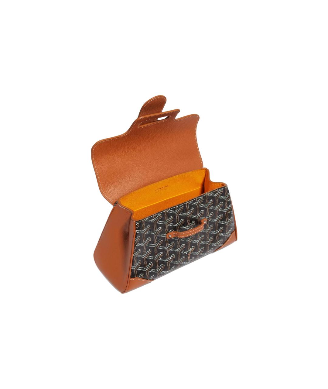 GOYARD Коричневая кожаная сумка через плечо, фото 4
