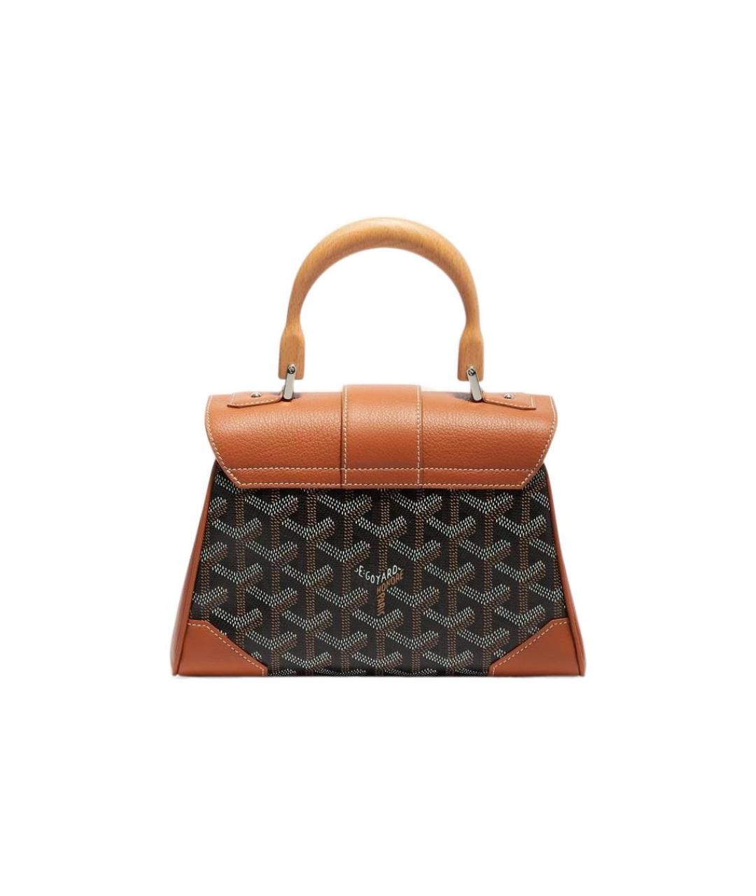 GOYARD Коричневая кожаная сумка через плечо, фото 3