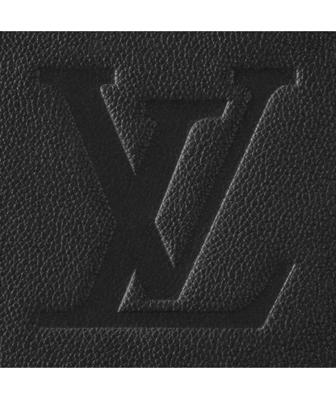LOUIS VUITTON Черная кожаная сумка тоут, фото 5
