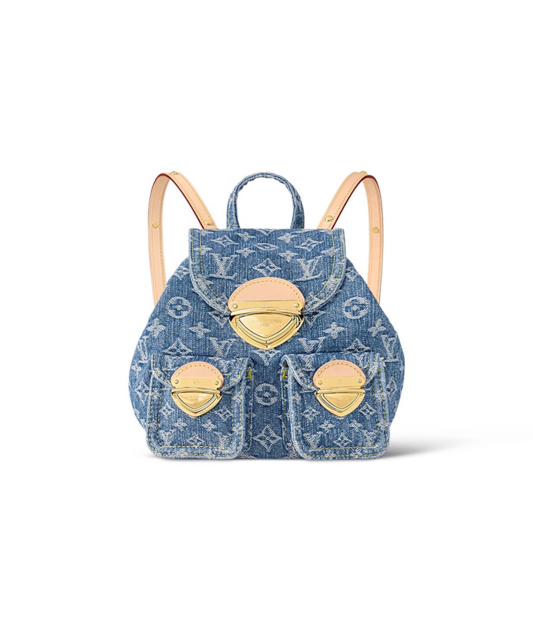 LOUIS VUITTON Голубой деним рюкзак, фото 1