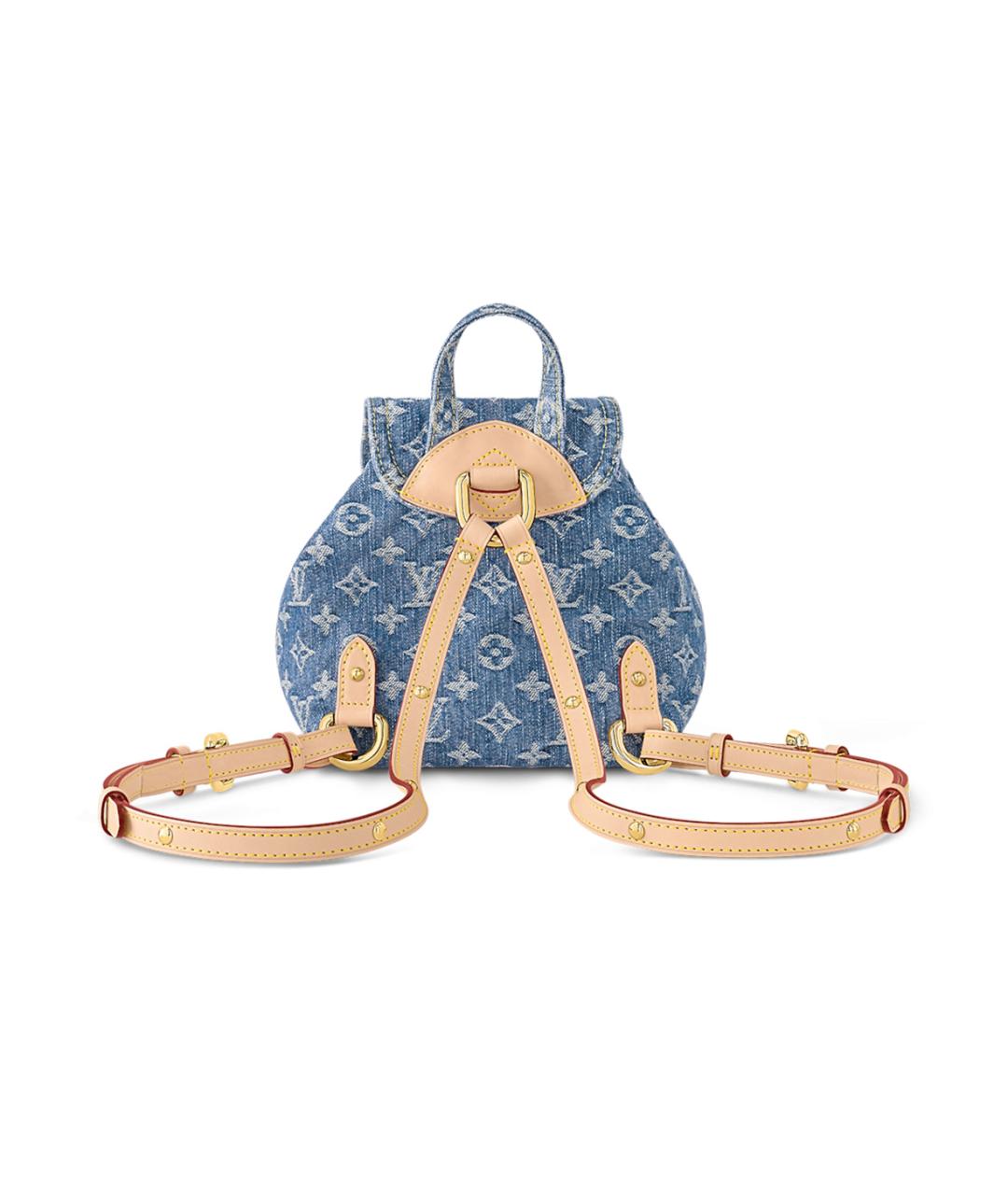 LOUIS VUITTON Голубой деним рюкзак, фото 3