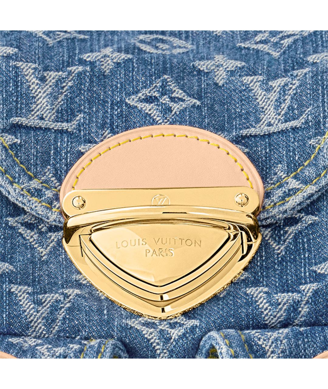 LOUIS VUITTON Голубой деним рюкзак, фото 6