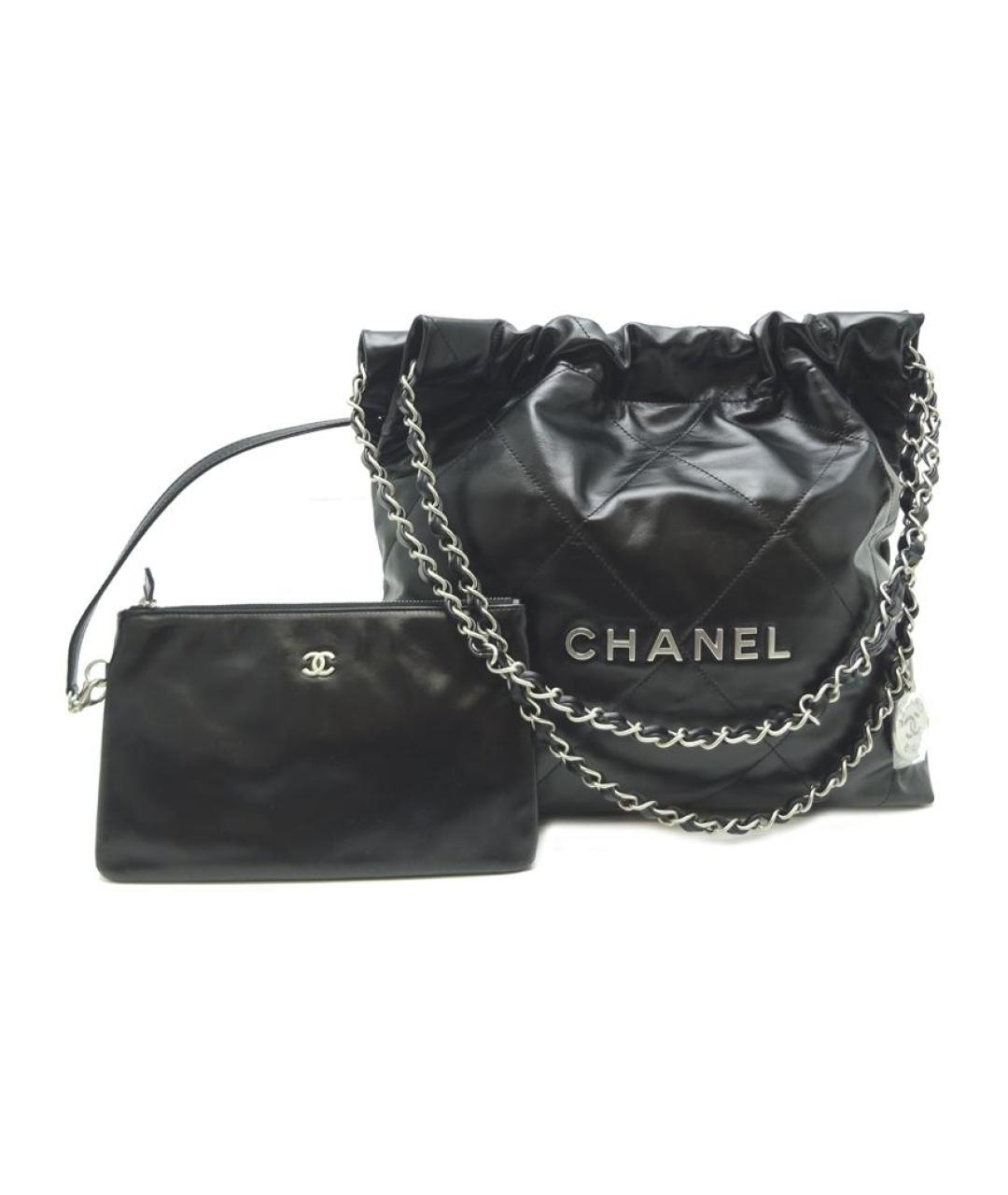 CHANEL Черная кожаная сумка через плечо, фото 4