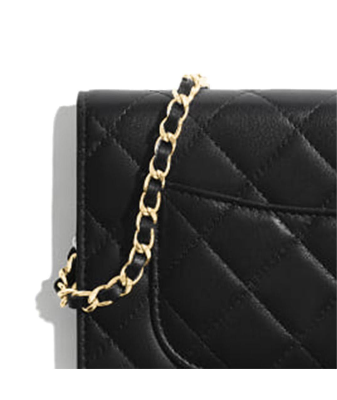 CHANEL Черная кожаная сумка через плечо, фото 6