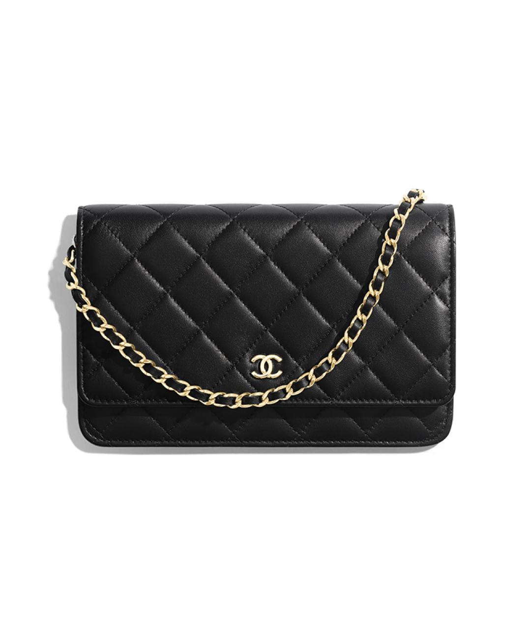 CHANEL Черная кожаная сумка через плечо, фото 1