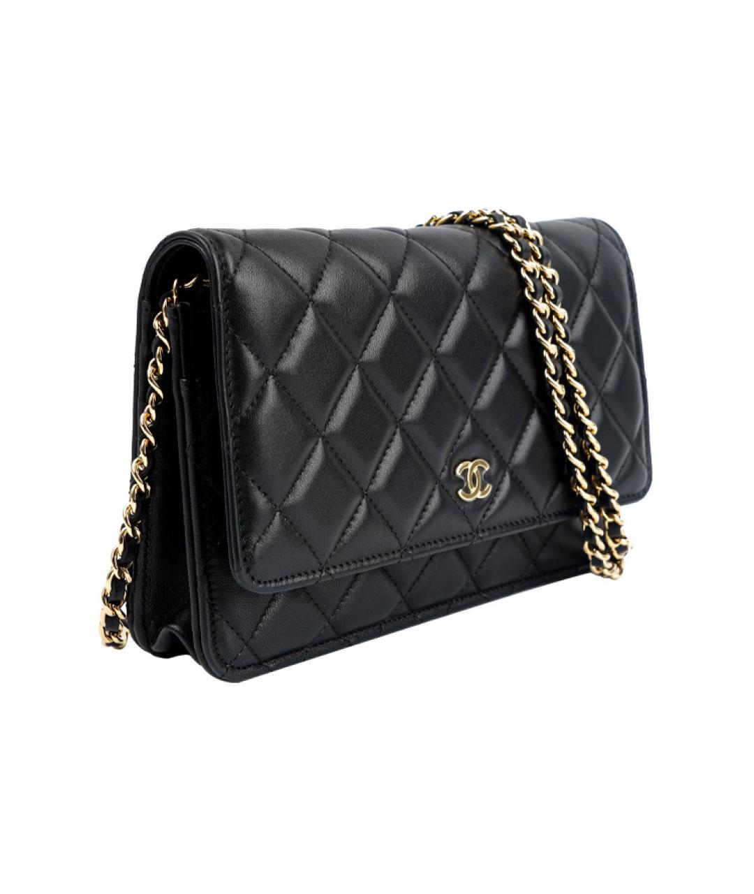 CHANEL Черная кожаная сумка через плечо, фото 3