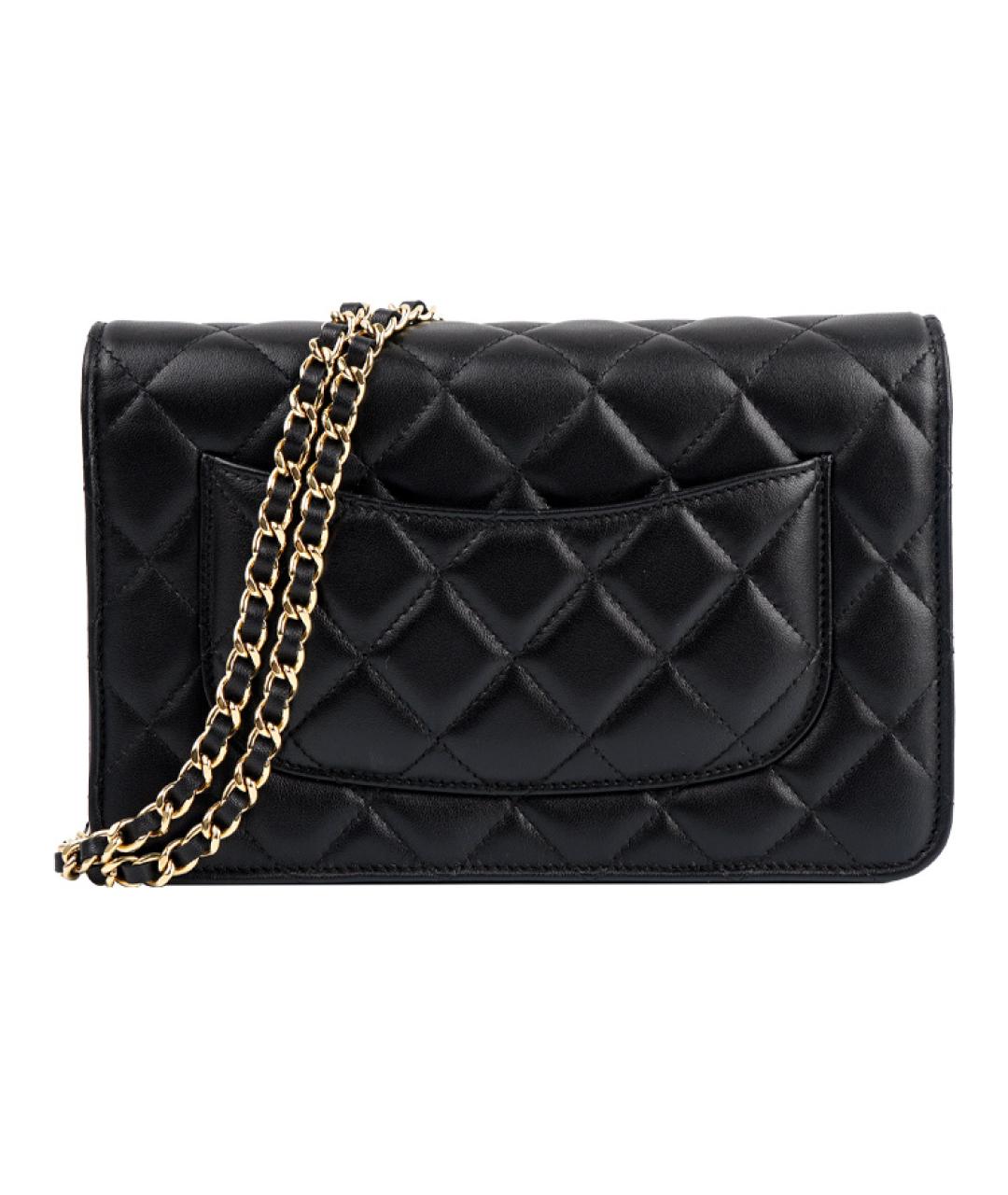 CHANEL Черная кожаная сумка через плечо, фото 4