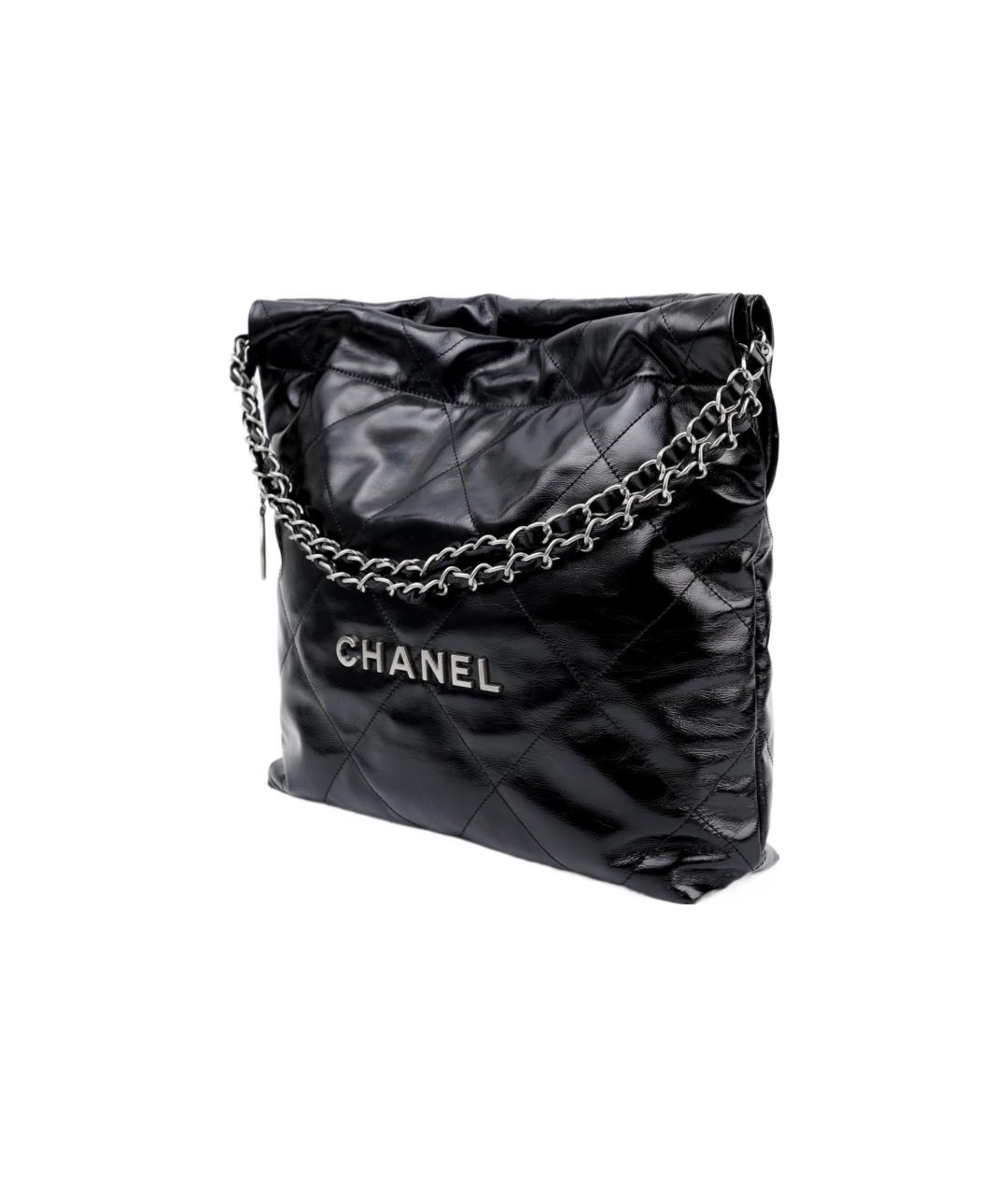 CHANEL Черная кожаная сумка через плечо, фото 3