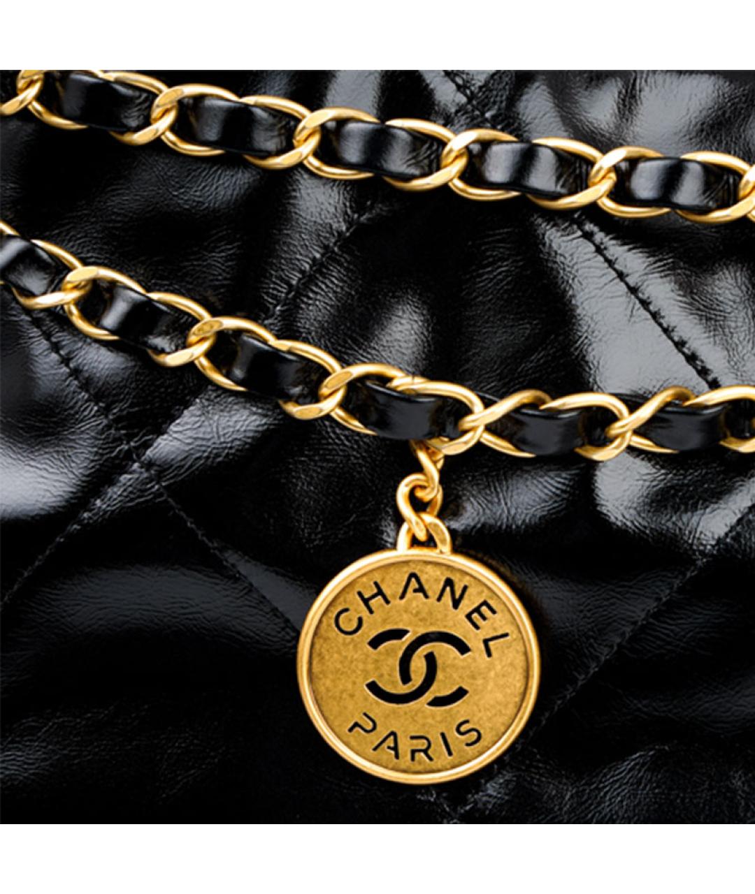 CHANEL Черная кожаная сумка через плечо, фото 4