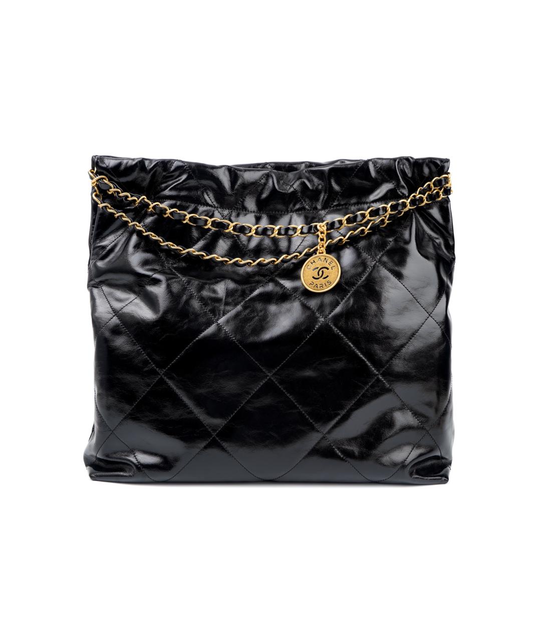 CHANEL Черная кожаная сумка через плечо, фото 3