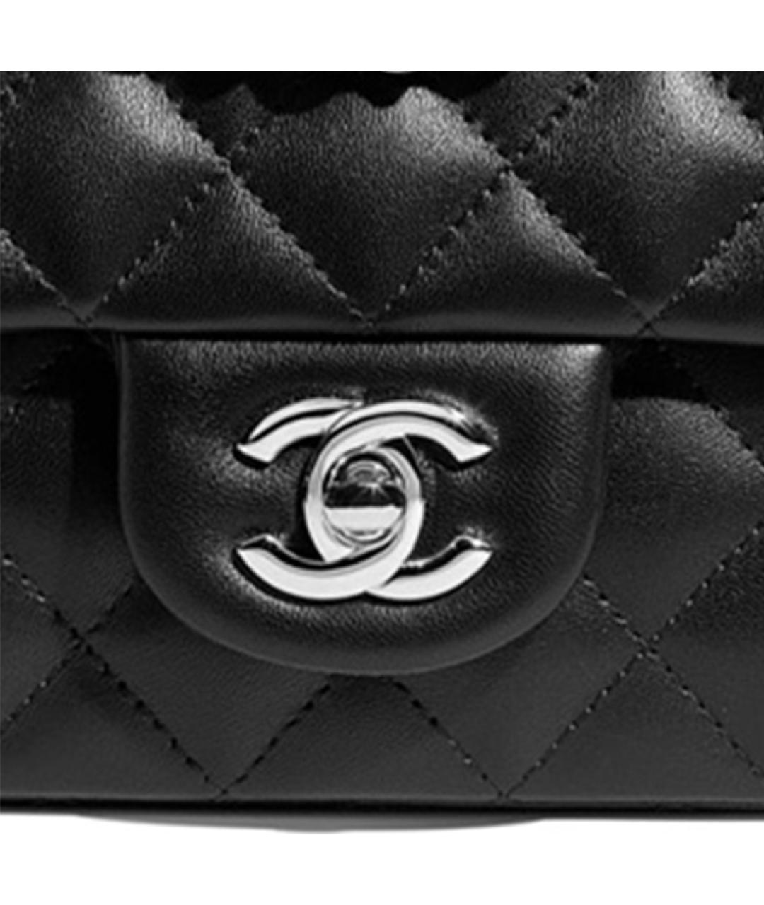 CHANEL Черная кожаная сумка через плечо, фото 6