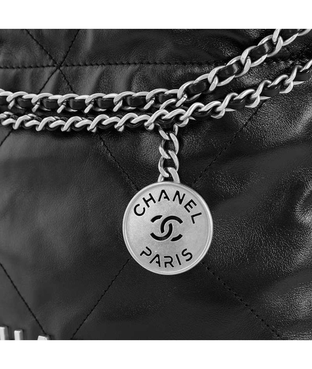 CHANEL Черная кожаная сумка через плечо, фото 4