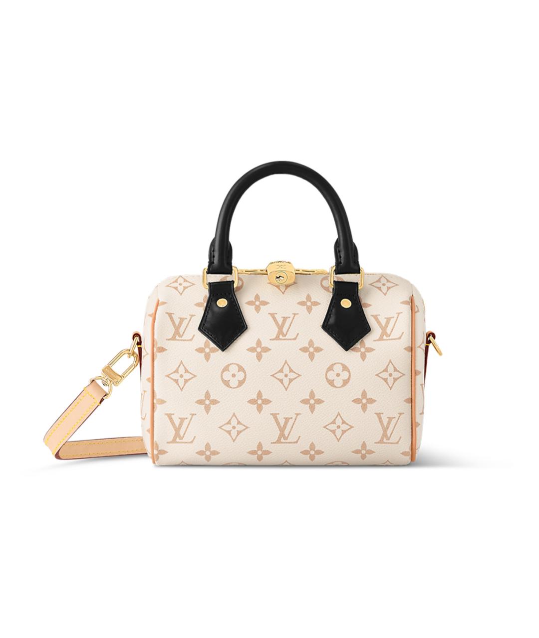 LOUIS VUITTON Бежевая кожаная сумка с короткими ручками, фото 1