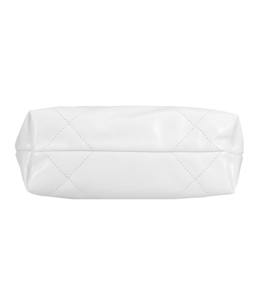 CHANEL Белая кожаная сумка через плечо, фото 7