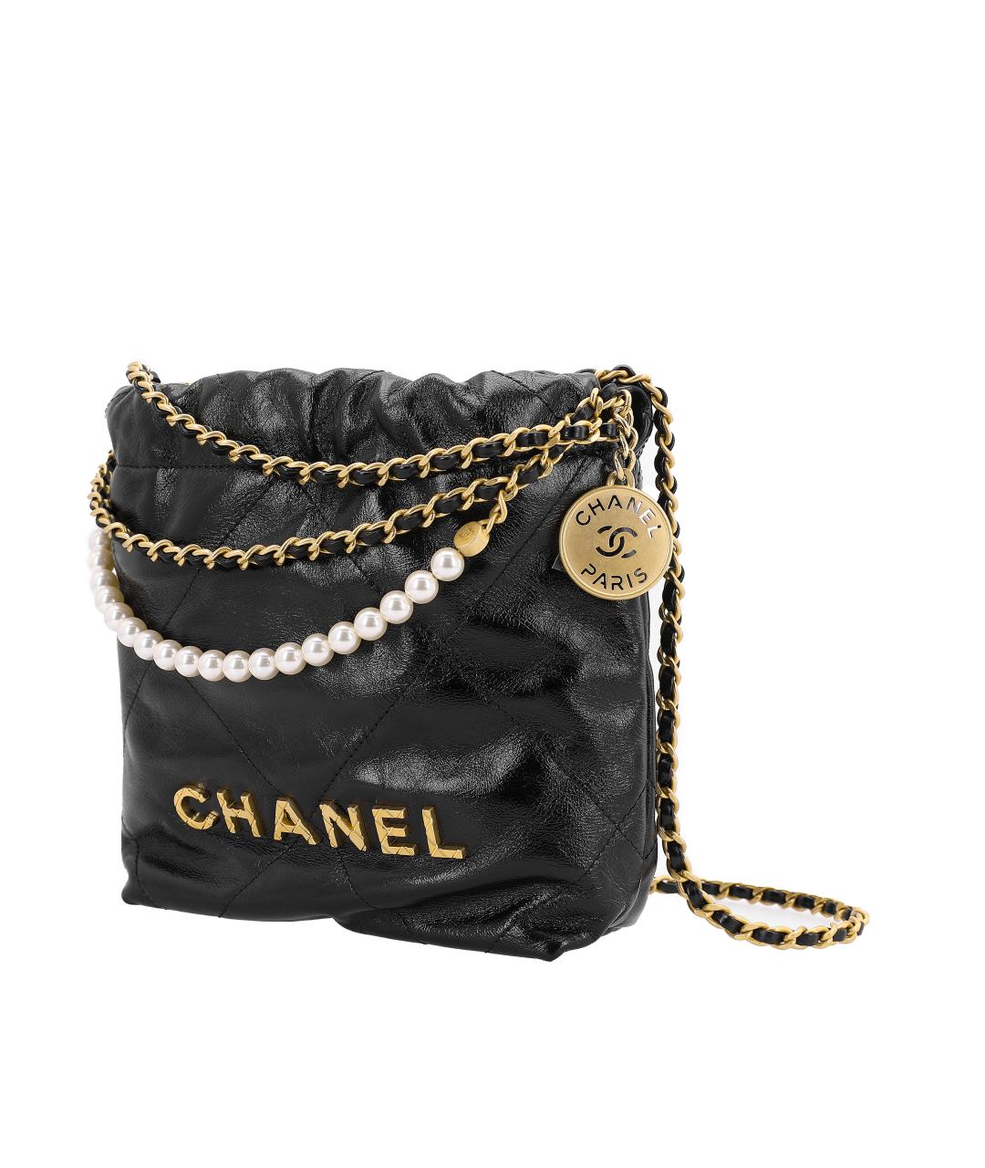 CHANEL Черная кожаная сумка через плечо, фото 3