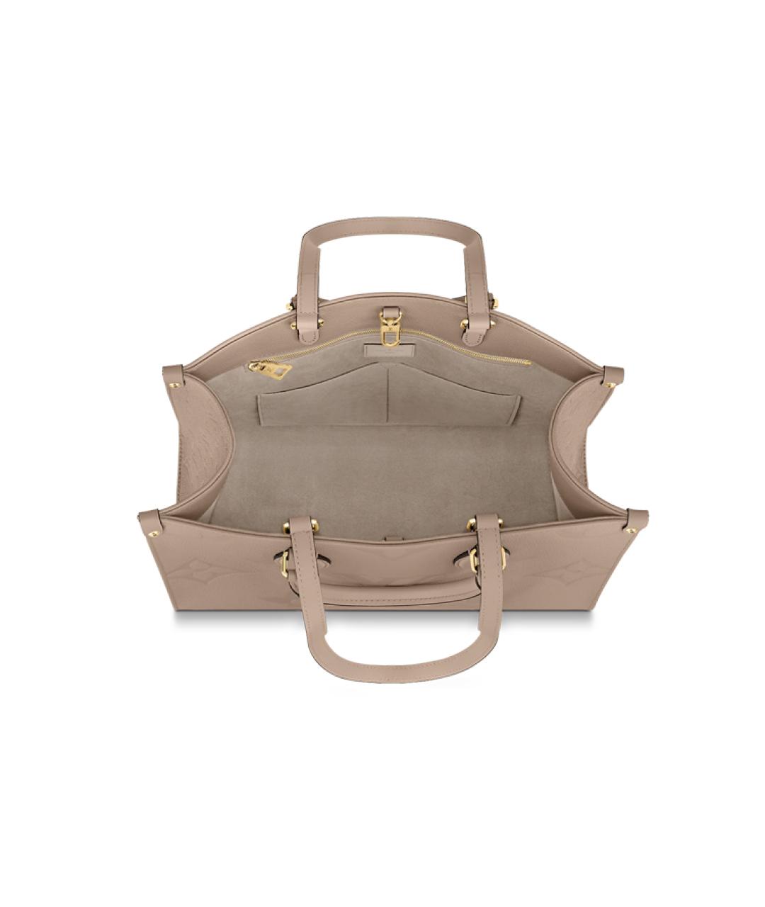 LOUIS VUITTON Бежевая бархатная сумка тоут, фото 3