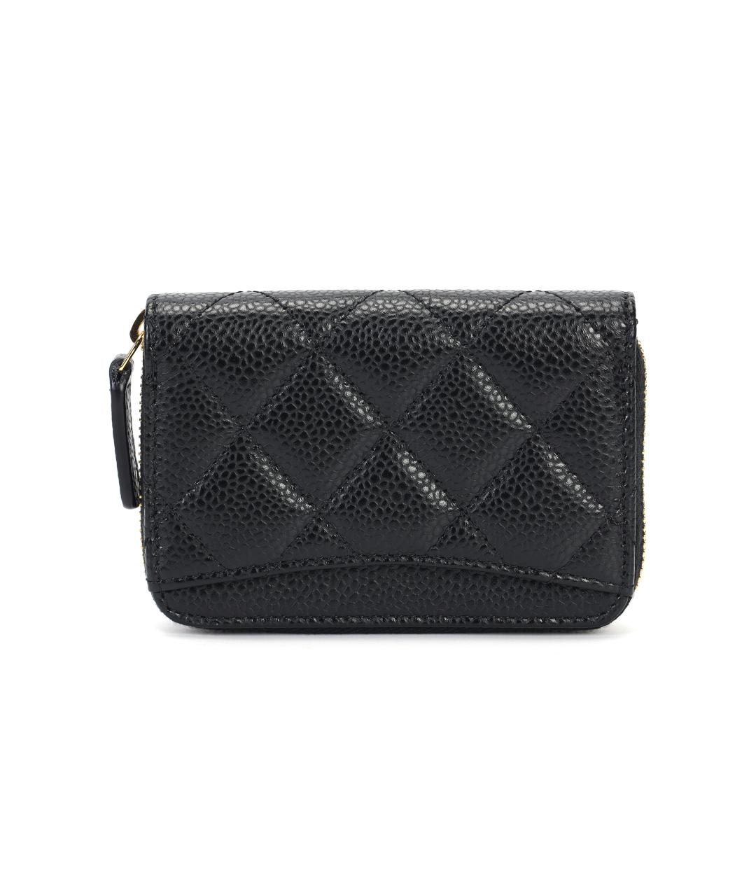 CHANEL Черный кожаный кошелек, фото 3
