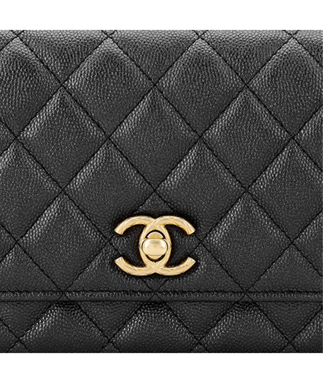 CHANEL Черная кожаная сумка через плечо, фото 6