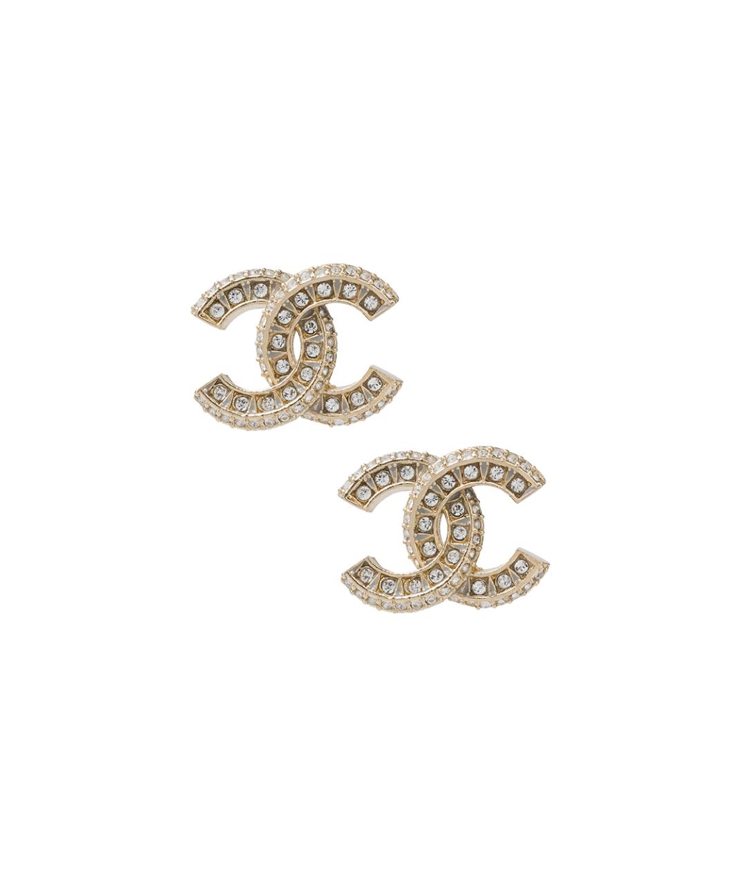 CHANEL Золотые латунные серьги, фото 1