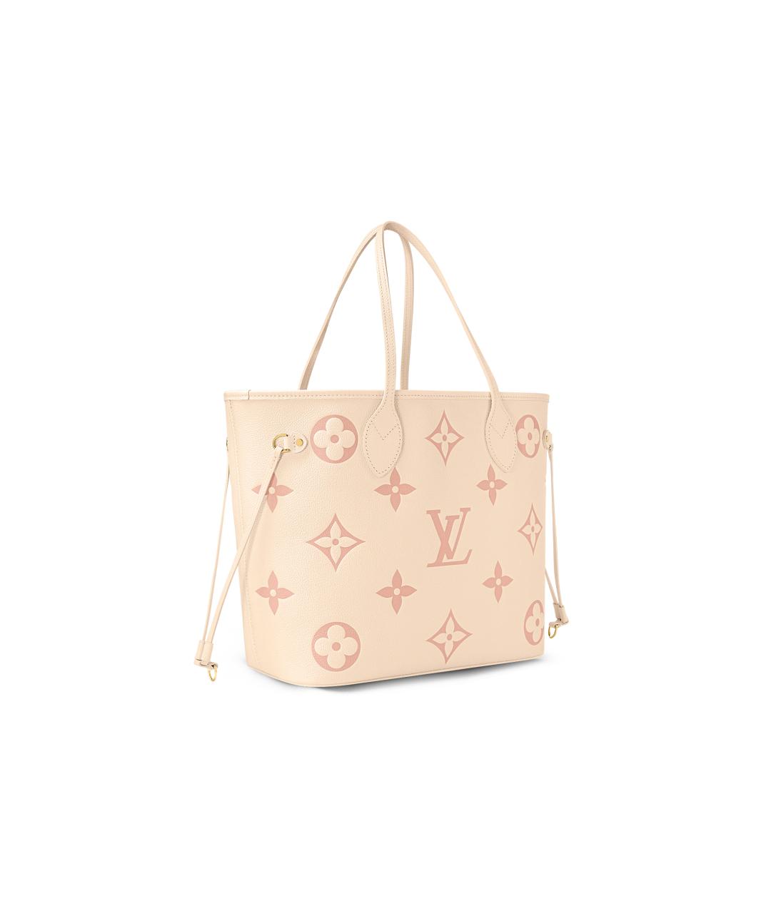 LOUIS VUITTON Бежевая кожаная сумка через плечо, фото 2