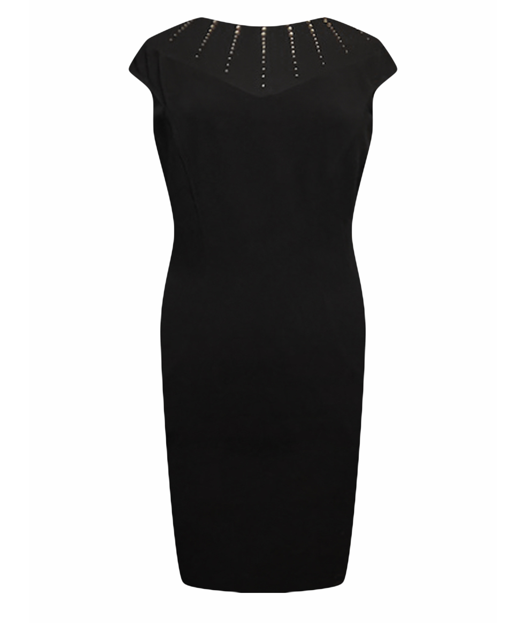 CLIPS Черное вискозное коктейльное платье, фото 1
