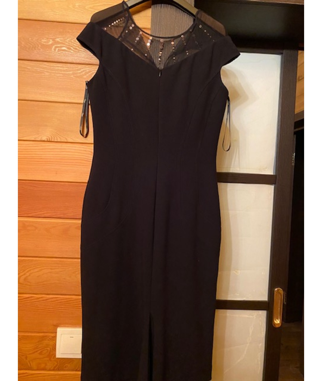CLIPS Черное вискозное коктейльное платье, фото 2