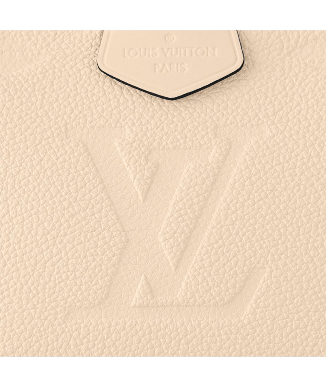 LOUIS VUITTON Бежевая кожаная сумка через плечо, фото 5