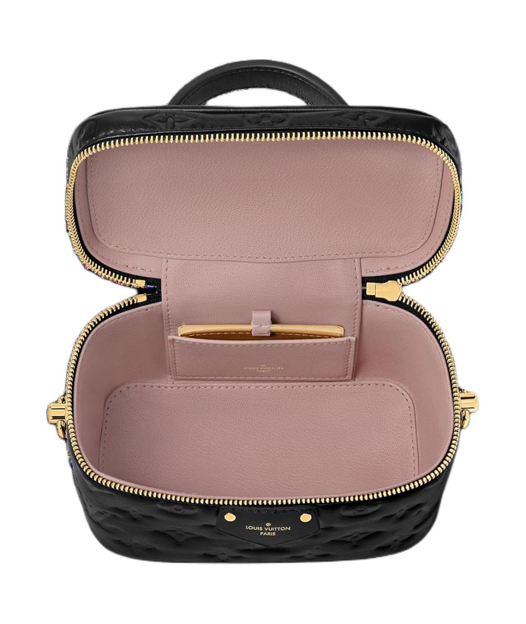 LOUIS VUITTON Черная кожаная сумка через плечо, фото 3