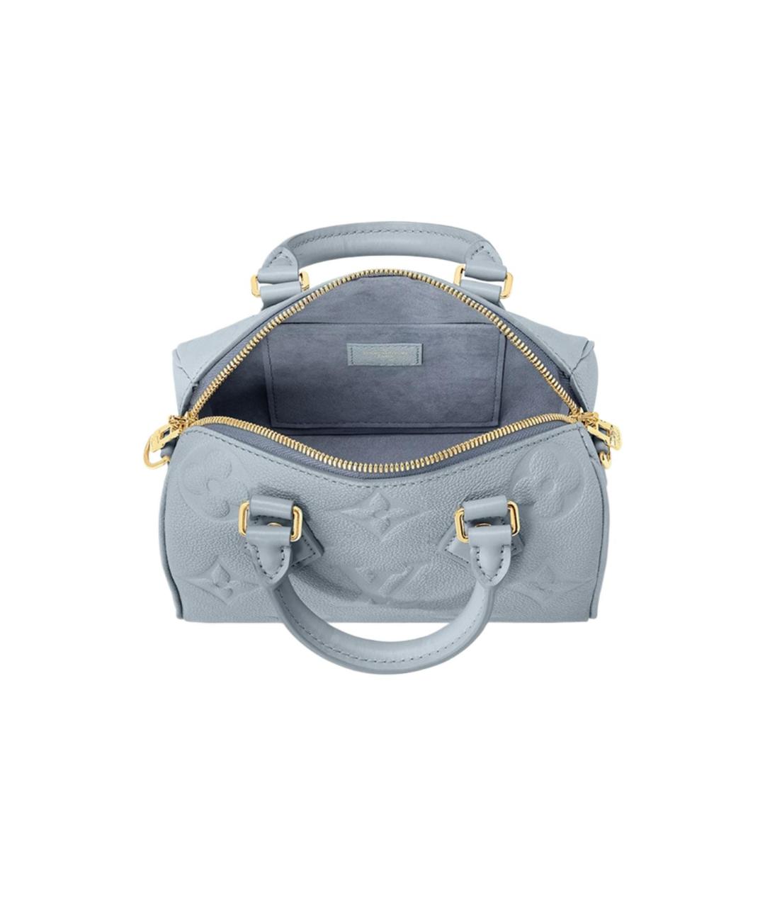 LOUIS VUITTON Голубая кожаная сумка с короткими ручками, фото 3