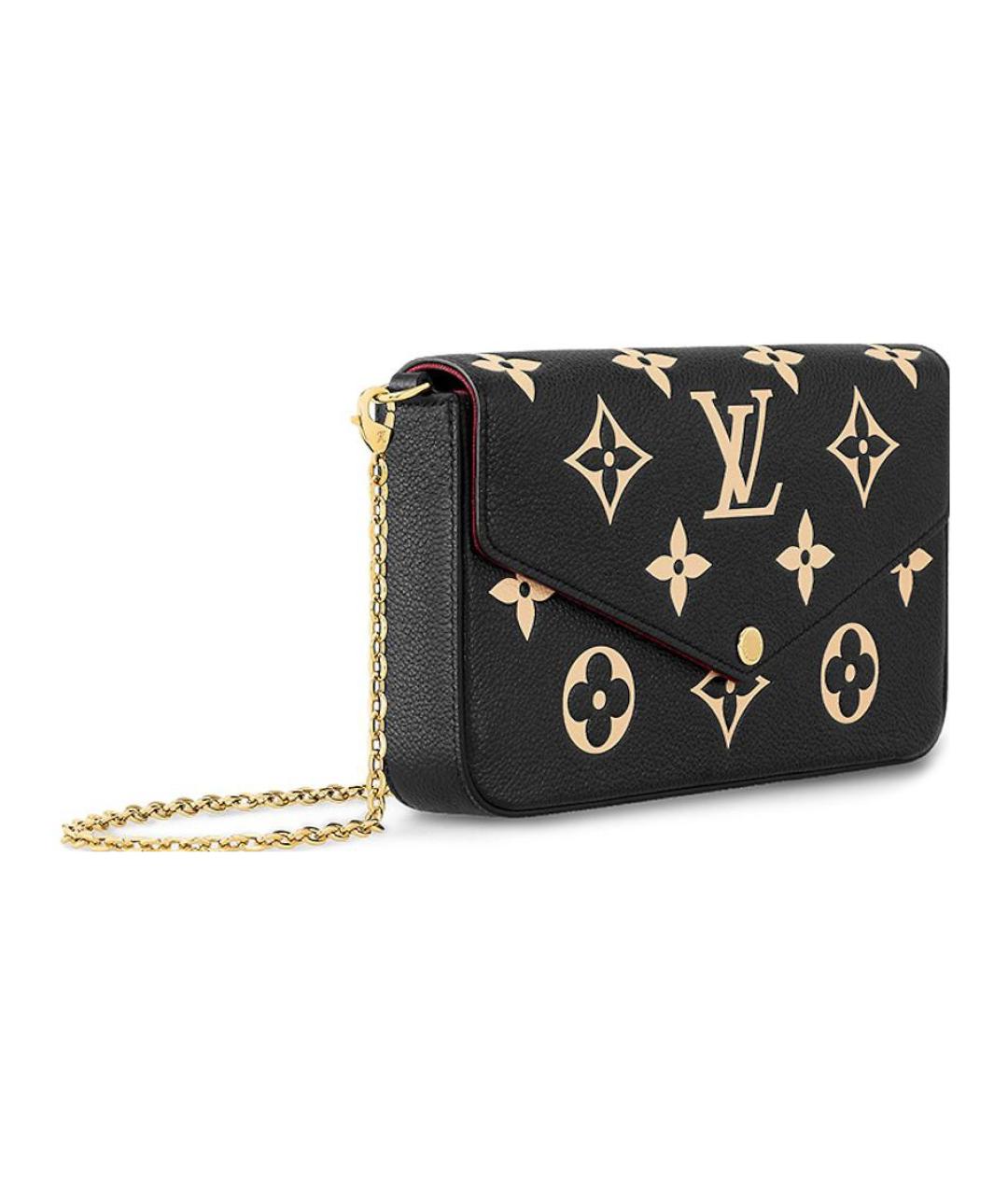 LOUIS VUITTON Черная кожаная сумка через плечо, фото 2