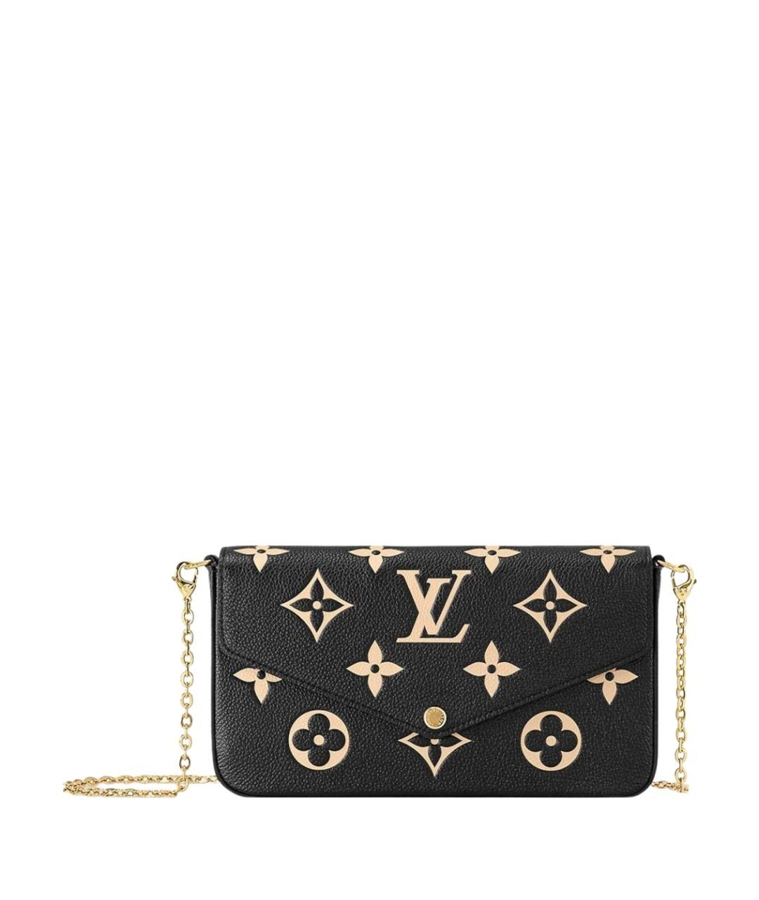 LOUIS VUITTON Черная кожаная сумка через плечо, фото 1