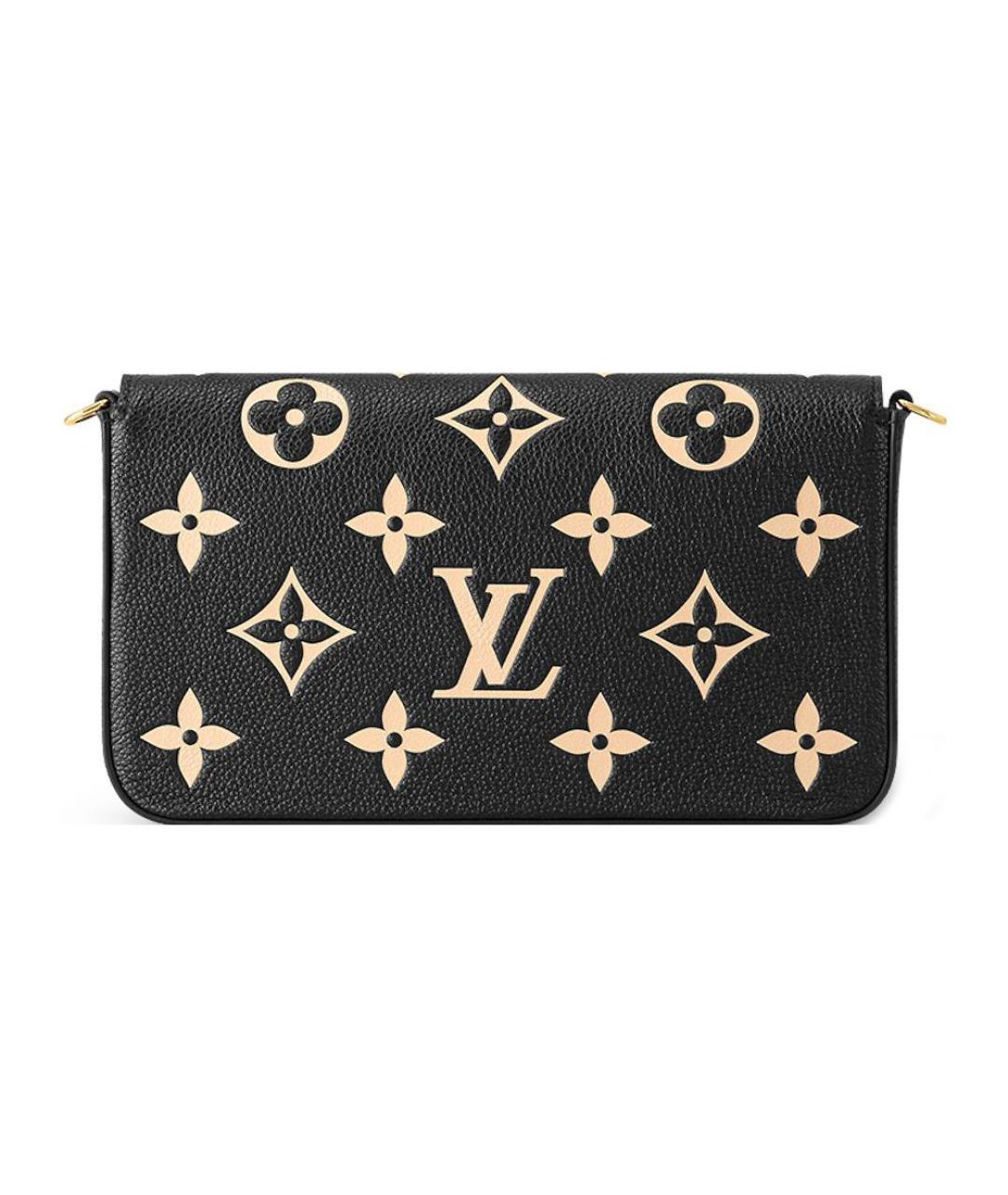 LOUIS VUITTON Черная кожаная сумка через плечо, фото 3