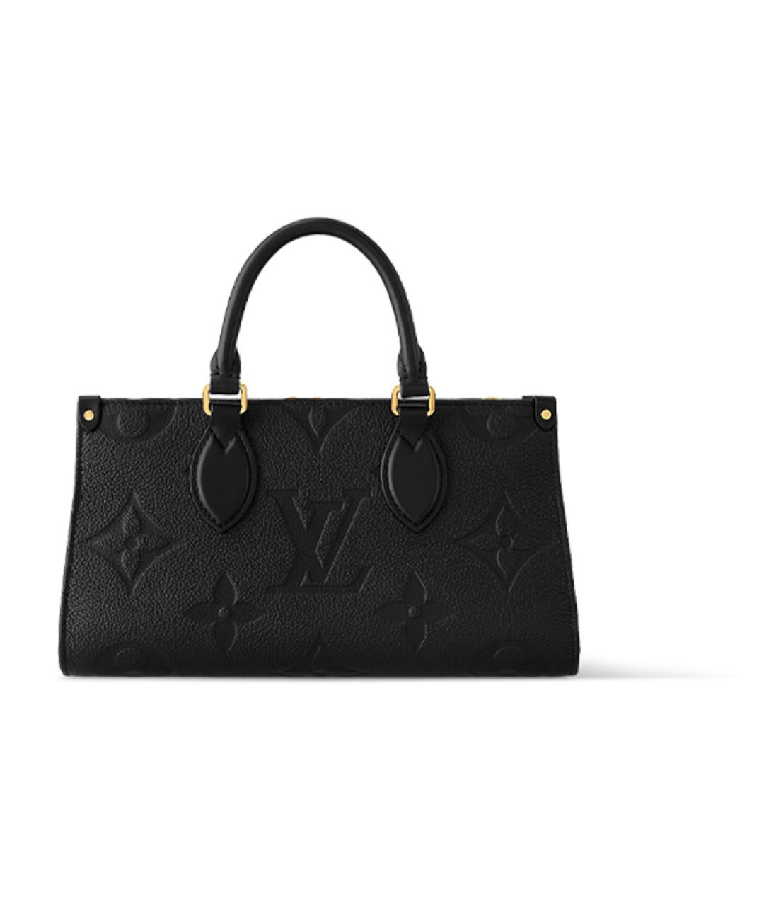 LOUIS VUITTON Черная кожаная сумка с короткими ручками, фото 3