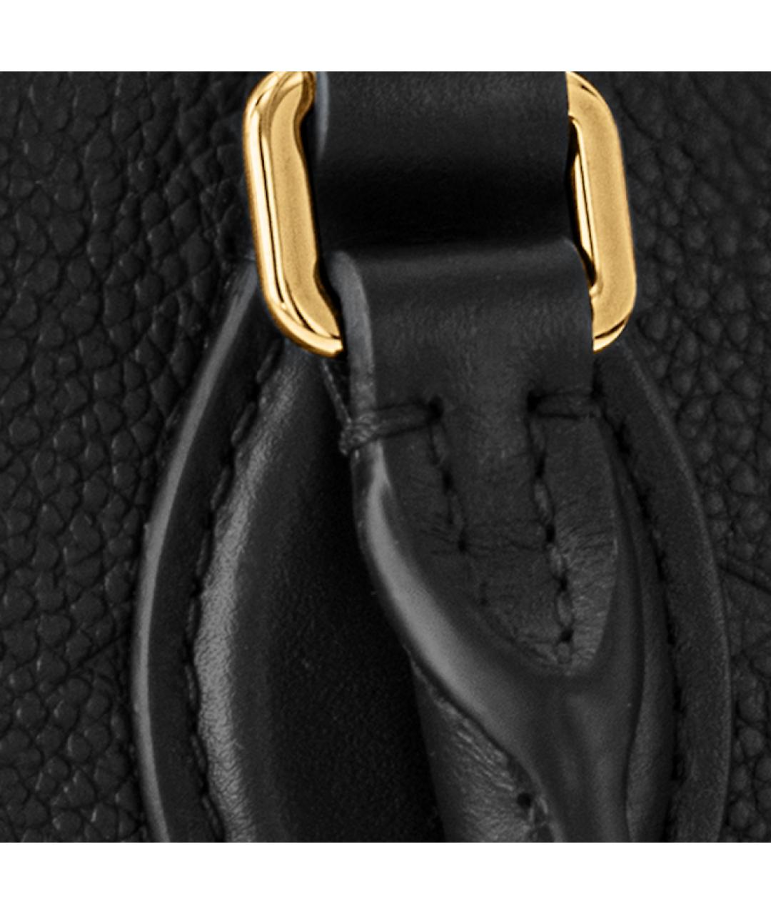 LOUIS VUITTON Черная кожаная сумка с короткими ручками, фото 5