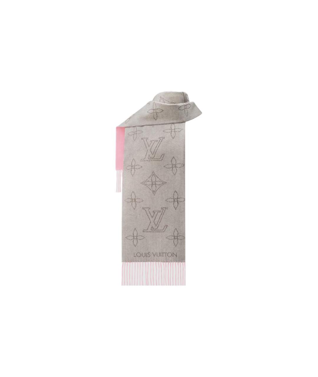 LOUIS VUITTON Розовый шарф, фото 2