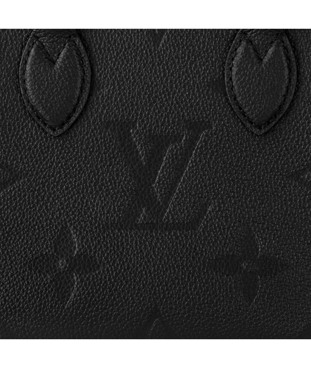 LOUIS VUITTON Черная кожаная сумка тоут, фото 6