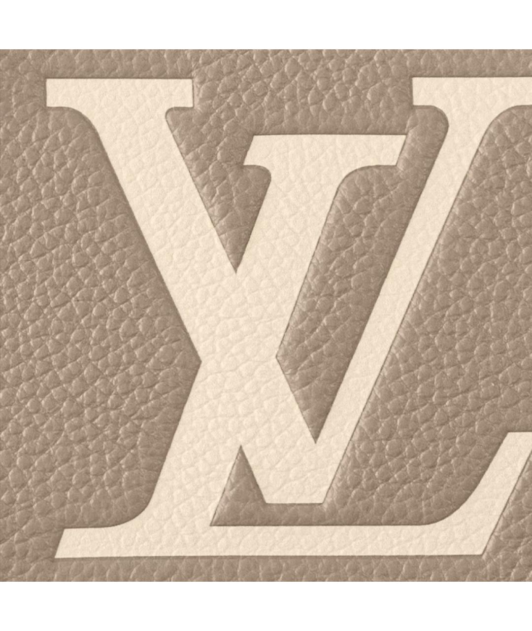 LOUIS VUITTON Серая кожаная сумка с короткими ручками, фото 4